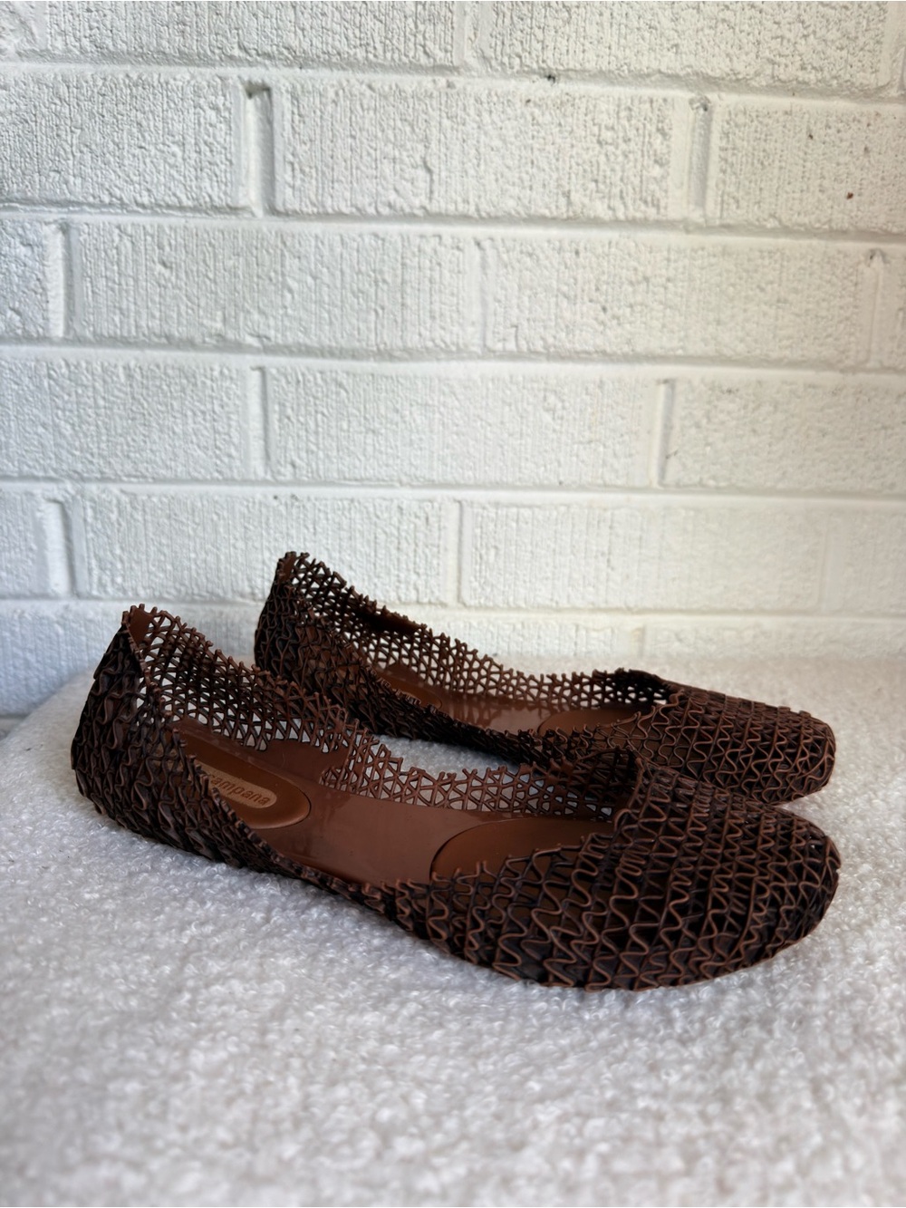 Woven Brown Women's Slip-On Flats